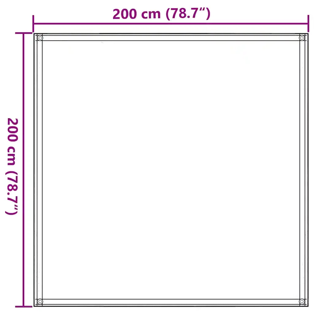 Tappeto da Tenda 200x200 cm Grigio Talpa 310736