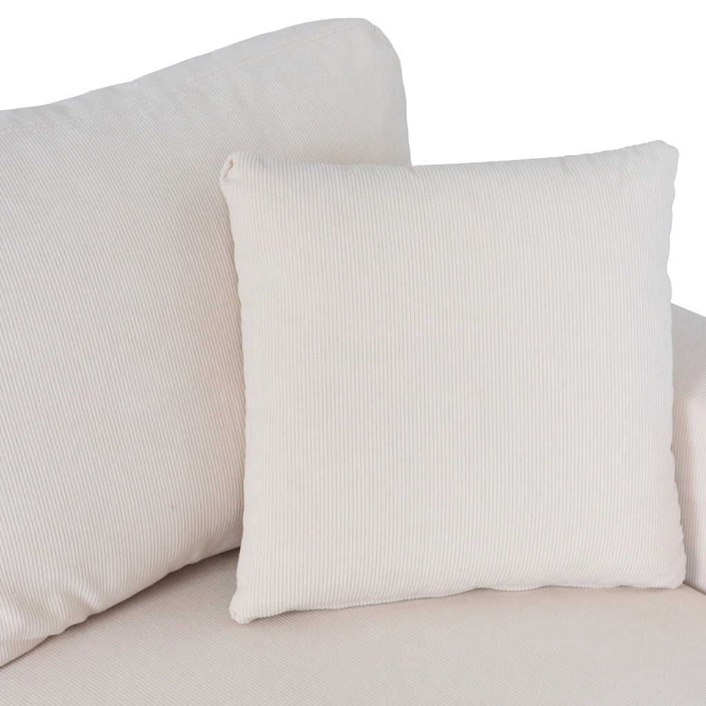 CLARKDivano letto angolare a 3 posti in velluto a coste beige