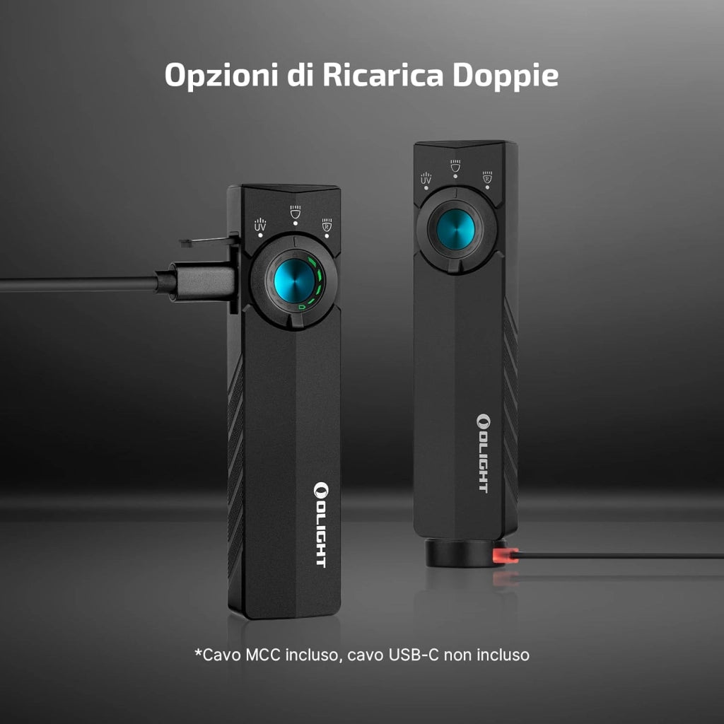ArkPro Lite 1.200 Lumen Torcia Portatile da Tasca con LED Bianco, Luce UV e Luce Rossa, per Portata Quotidiana, Uso Domestico, Attività All'aperto, Rilevamento e Emergenze (Nero)