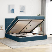Struttura Letto Pouf con Materassi 200x200 cm Velluto 3313641