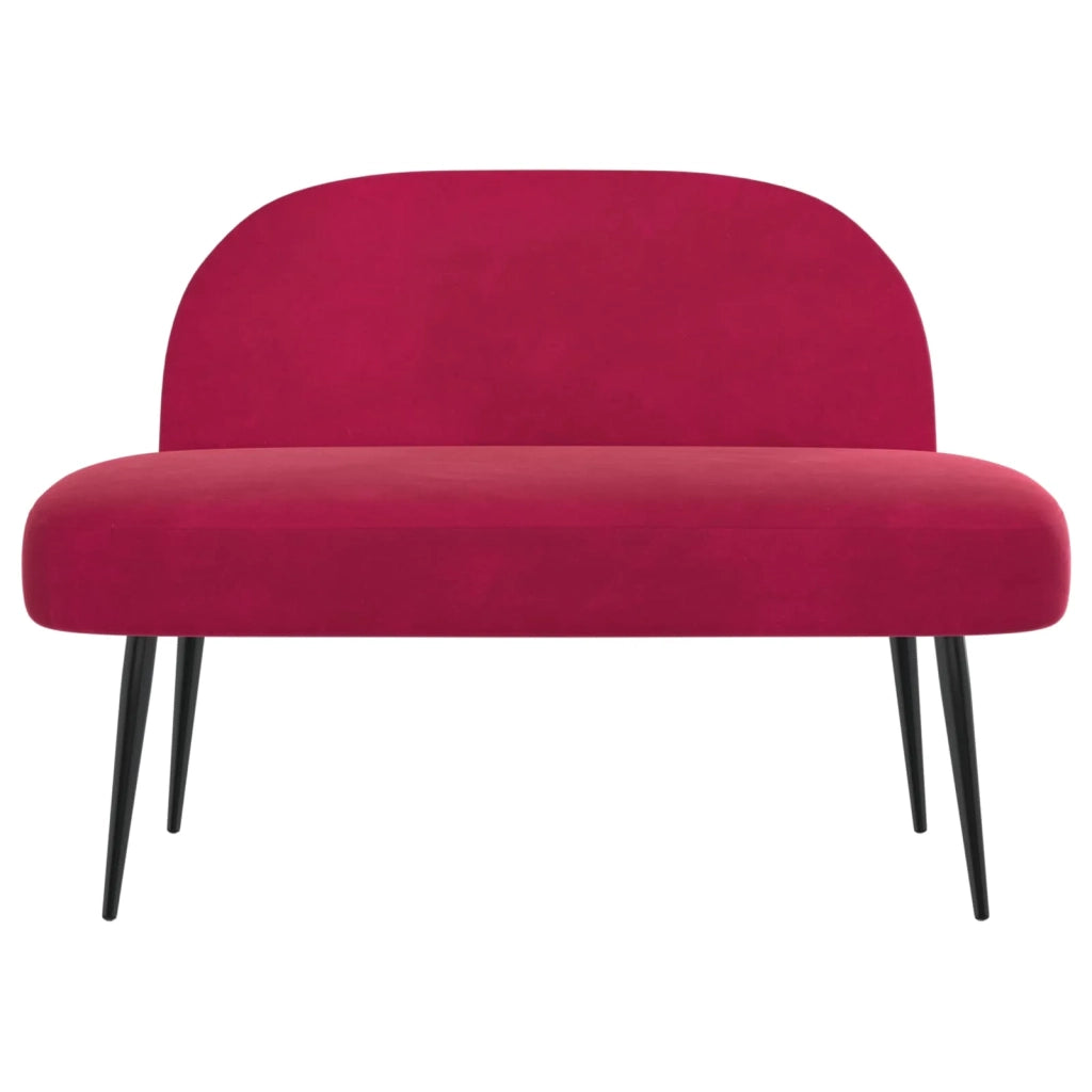 Panchina imbottita con schienale Rosso vino 110 x 60 x 76 cm 42040790