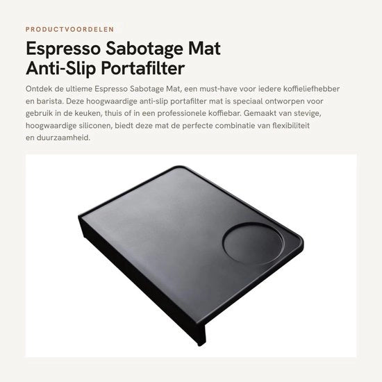 Panno Antiscivolo per Barista - Piastra di Supporto per Tamping - Materiale Siliconico - Facile da Pulire - Resistente ai Sforzi e alle Scosse