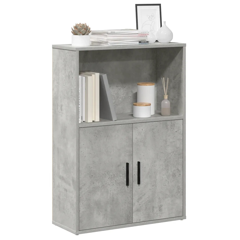 Libreria Grigio Cemento 60x24x85 cm in Legno Multistrato 860412