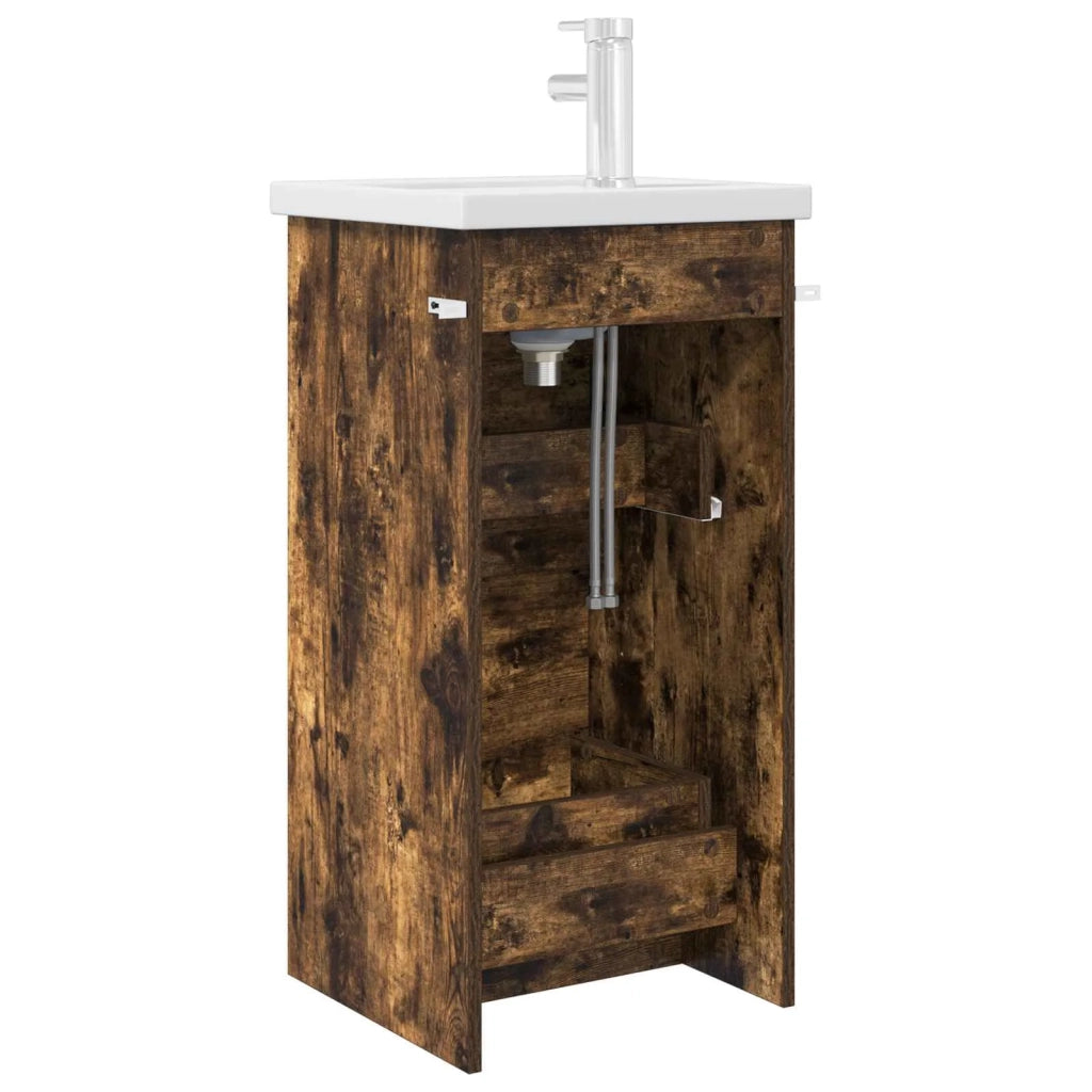 Mobile da bagno con lavabo Rovere Fumo 42 x 40 x 84,5 cm 890724