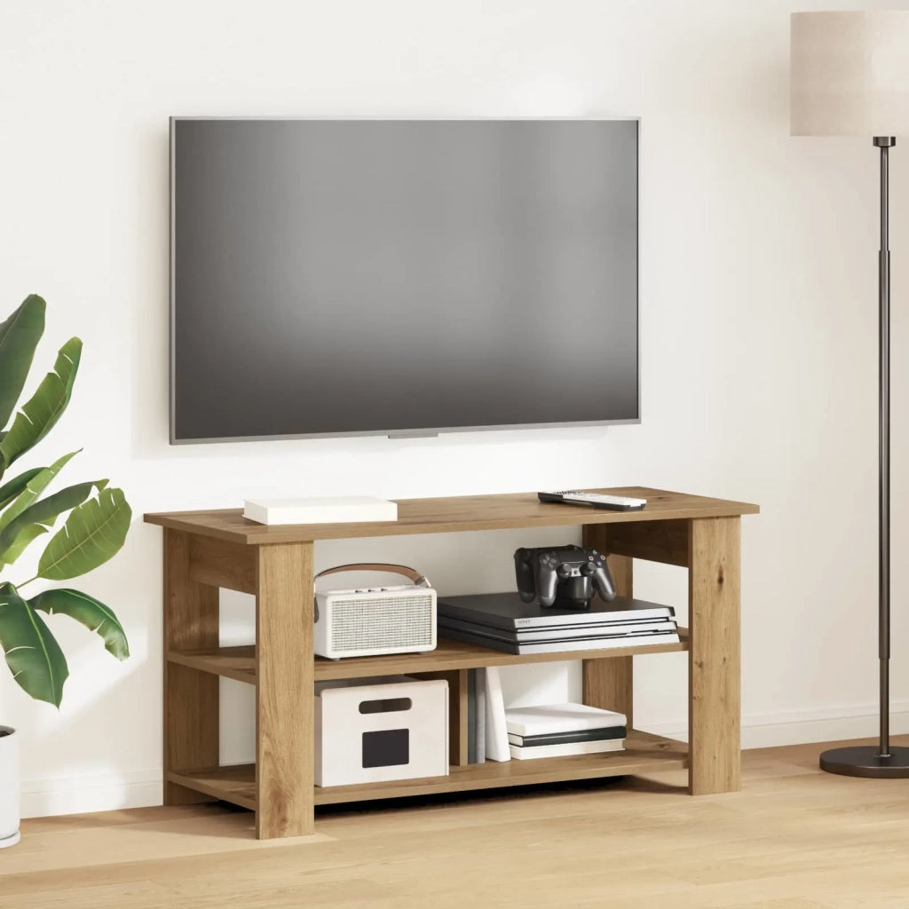 Supporto TV | Armadietto TV | Mobile Porta TV Rovere artigianale 100 x 40 x 50 cm
