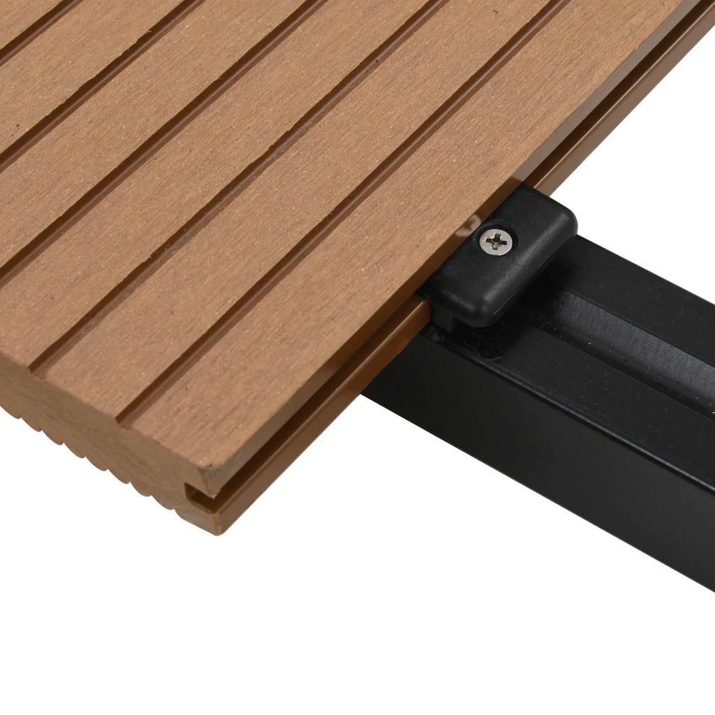 Tavola da decking 48 pcs Teak riciclato WPC