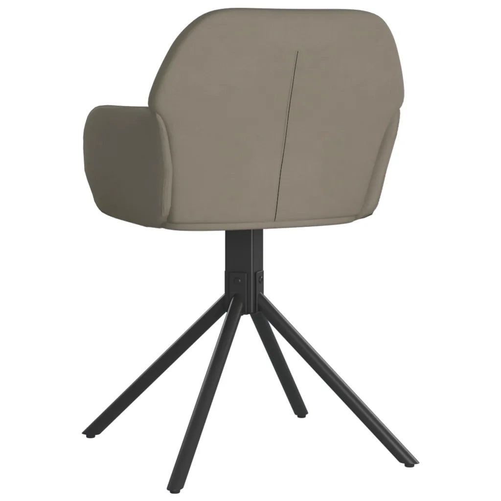 Sedie da Pranzo Girevoli 2 pz Grigio Chiaro in Velluto cod mxl 28199