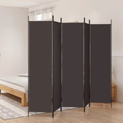 Divisorio Ambienti | Divider per stanze | Paravento a 5 Pannelli Marrone 250x200 cm in Tessuto