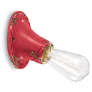 Applique Vintage Senza Diffusore Ceramica Rosso 1 Luce E27