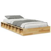 Letto singolo | Letto per adulti | Struttura Letto Senza Materasso 100x200 cm in Legno di Rovere