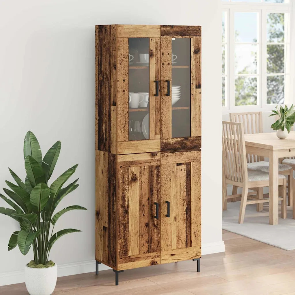 Credenza 2 pcs Legno vecchio Legno multistrato