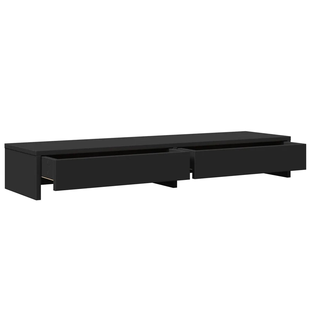Supporto Monitor con Cassetti Nero 100x27x15 cm in Truciolato 854671
