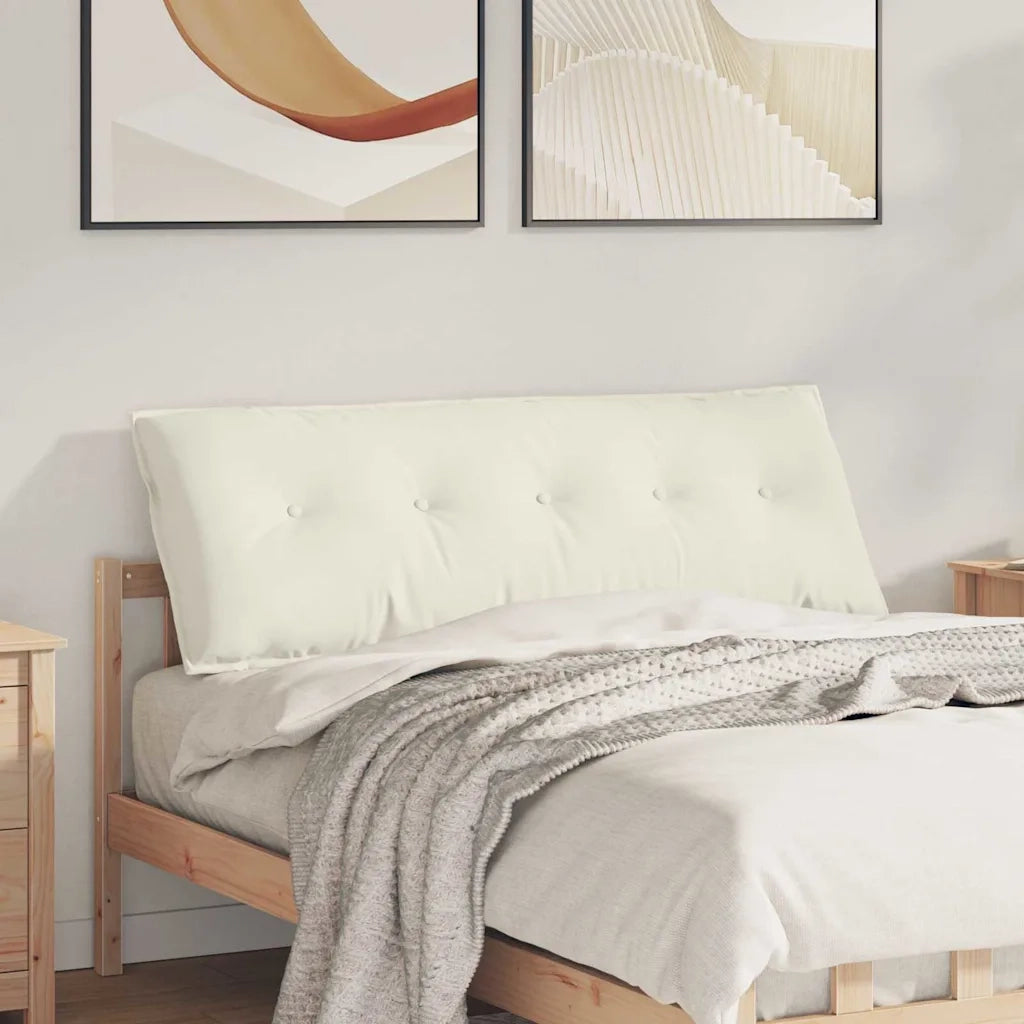 Cuscino per Schiena | Cuscino dorsale Crema 140 x 50 cm Tessuto in Cords