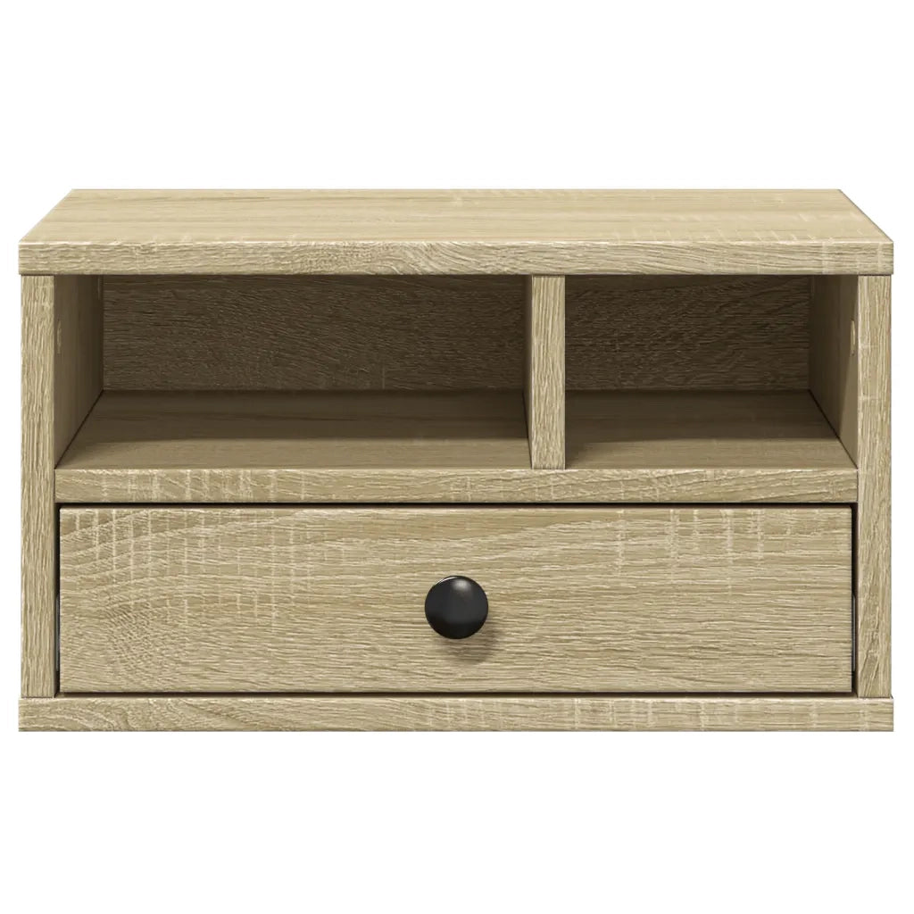 vidaXL Supporto Stampante Rovere Sonoma 40x32x22,5cm Legno Multistrato