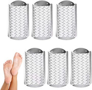 6 pezzi di punteruoli per rimuovere calli, coltelli sostitutivi per pedicure, strumenti per pedicure, pedicure a secco e umido, rottura calli, acciaio inossidabile, foro grande, per piedi umidi e secchi