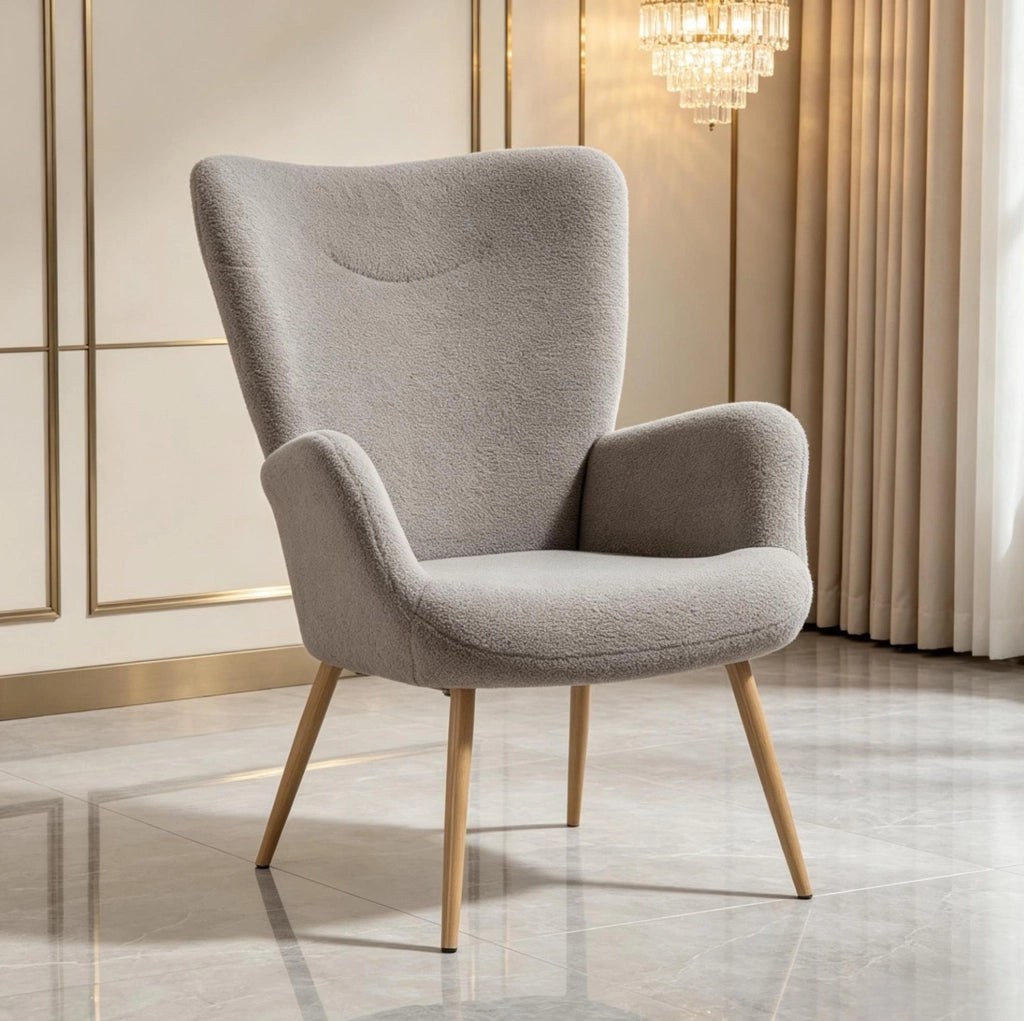 Poltrona 71x74x97.5 cm ergonomica in poliestere grigia