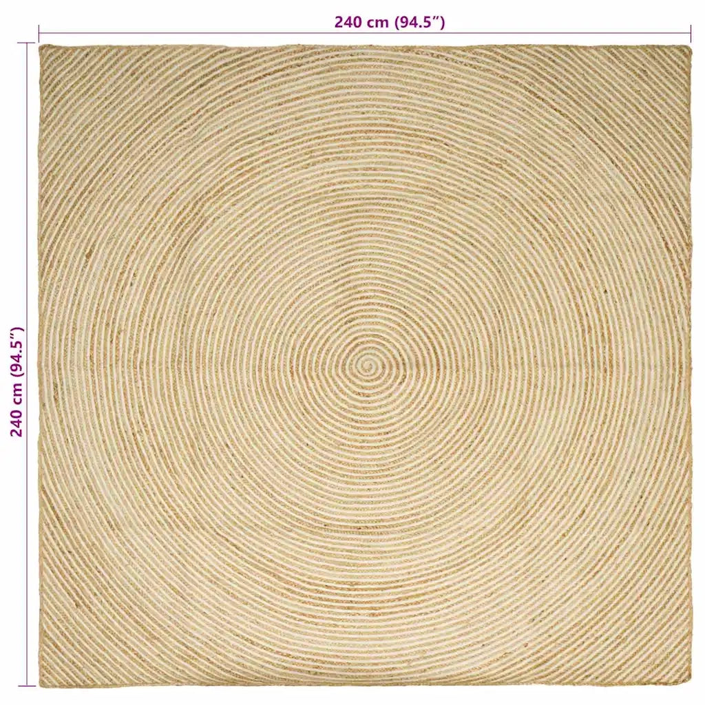 Tappeti per area Bianco 240 x 240 cm Juta 42010727