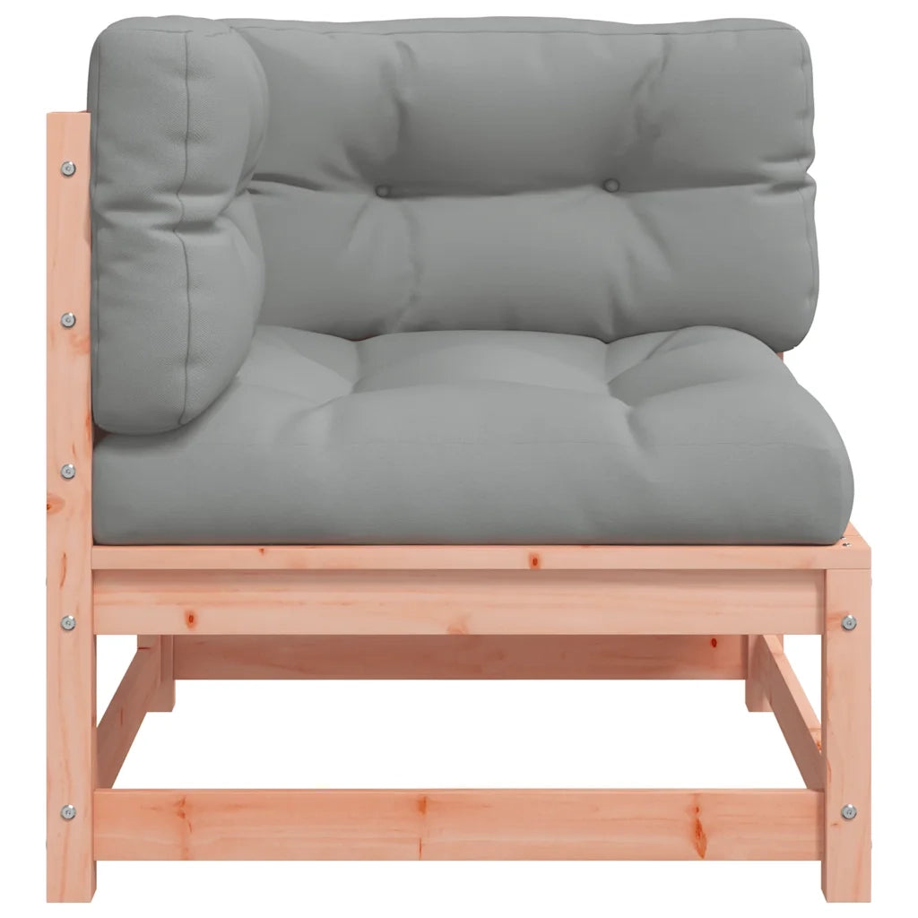 Divano Angolare da Giardino con Cuscini-Sofa da Giardino-Divanetto da esterno Legno Massello Douglas
