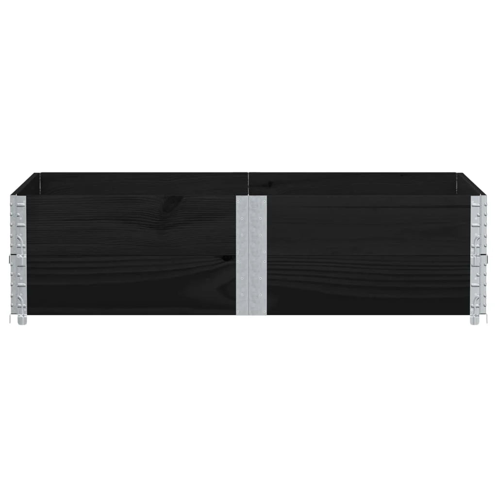 Fioriera rialzata per piante fiori terrazza giardino 150 x 100 cm legno massello di pino nero 02_0037424