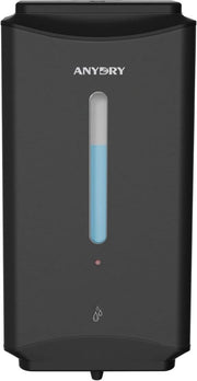 Dispensatore automatico di sapone liquido - Idoneo per uso commerciale - 1100ml - Nero opaco - Acciaio inossidabile