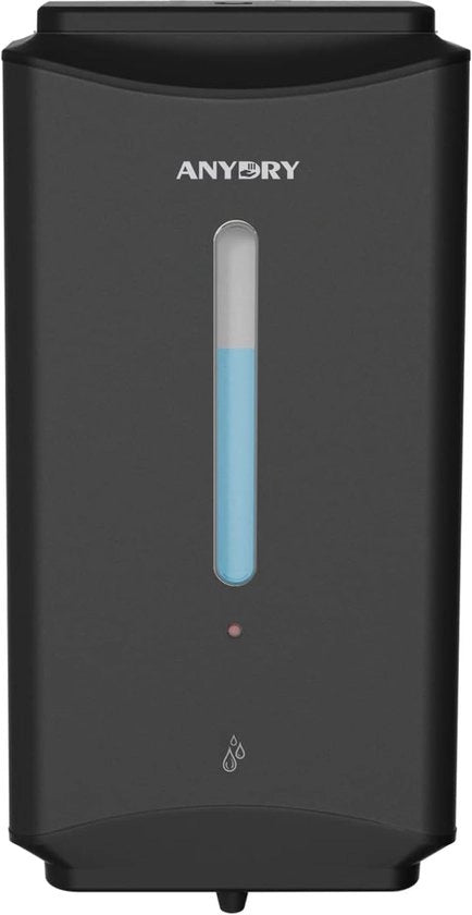 Dispensatore automatico di sapone liquido - Idoneo per uso commerciale - 1100ml - Nero opaco - Acciaio inossidabile