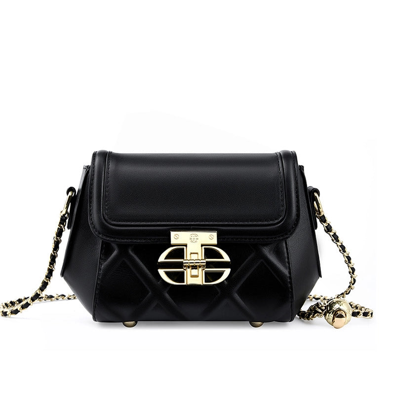 Borsa a tracolla da donna in vera pelle, modello tote, alla moda, modello hobo, nera.