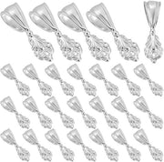 Clip per catena e bracciale - materiale: ottone - forma fogliata - lunghezza: 1 cm - adatto per catene e bracciali - clip per gioielli