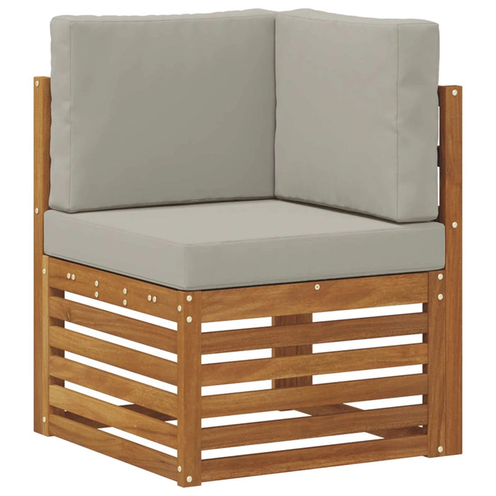 Set divani con cuscino 8 pcs Grigio Naturale e Chiaro 3375021