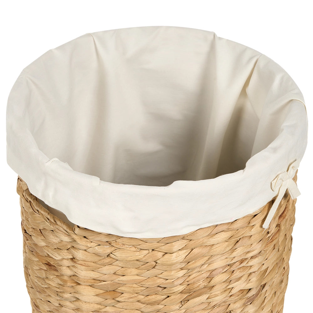 Set di 2 cestini portaoggetti per la biancheria con coperchio in giacinto d'acqua cesto biancheria portaoggetti