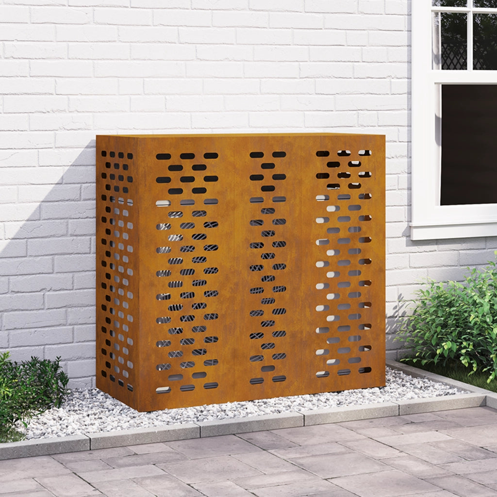 Copertura per Condizionatore d'Aria 110x50x105 cm Acciaio Invecchiato