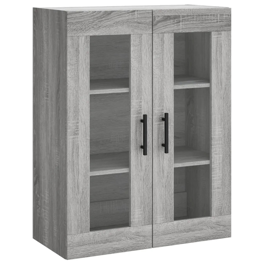 Armadietti a Parete 2 pz Grigio Sonoma in Legno Multistrato