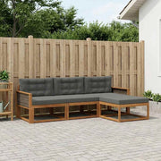 Set di divani da esterno 4 pz Naturale e Antracite 3382460