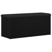 Panchina con contenitore Rovere nero 102 x 42 x 45 cm
