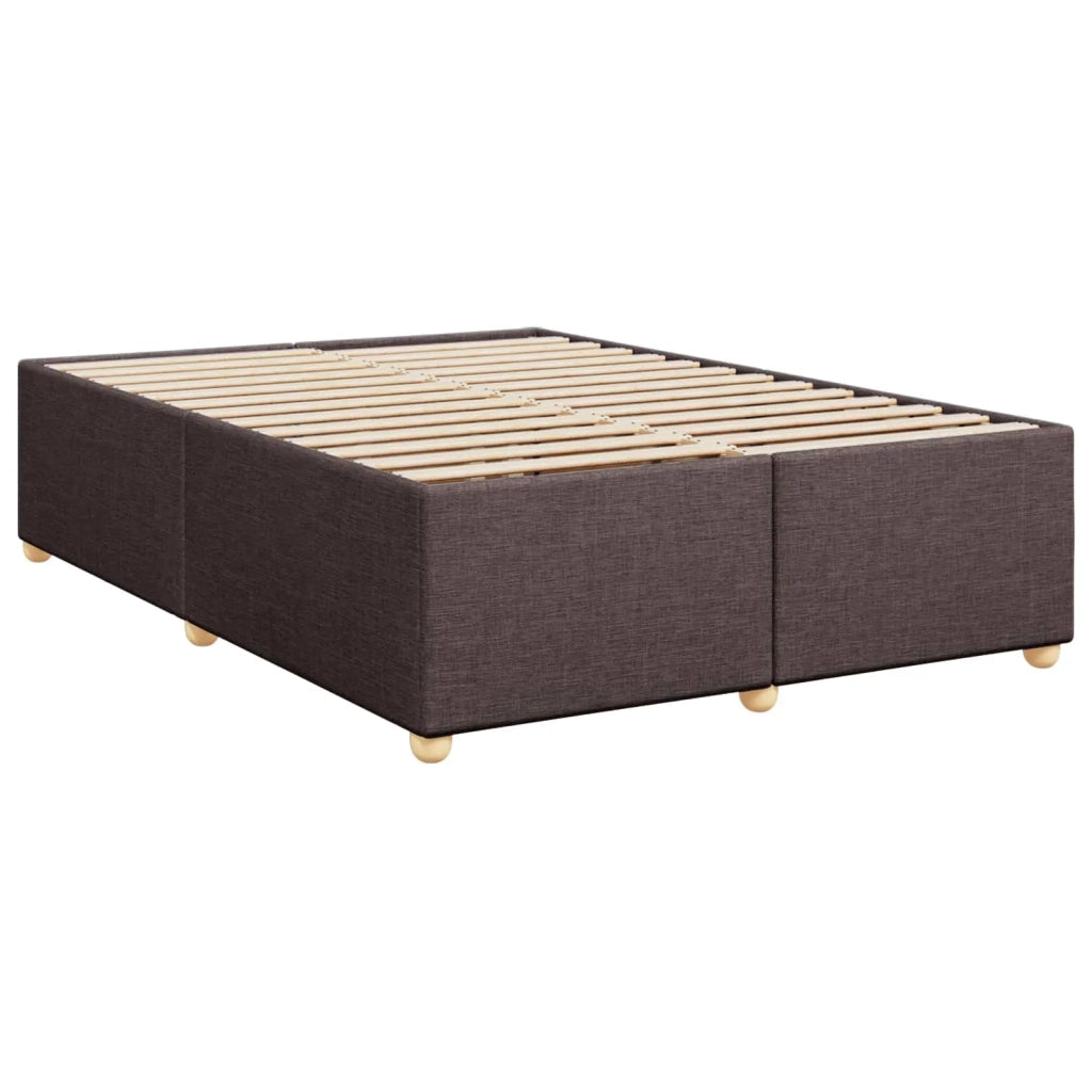 Letto box spring con materasso Marrone Scuro 140 x 190 cm 3450961