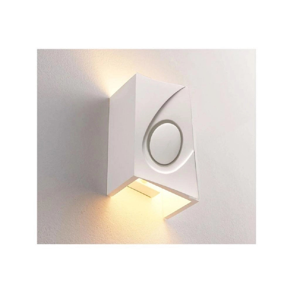 Trade Shop - Applique In Gesso Rettangolare Up & Down Lampada Contemporanea Attacco G9 Gs-e40 -