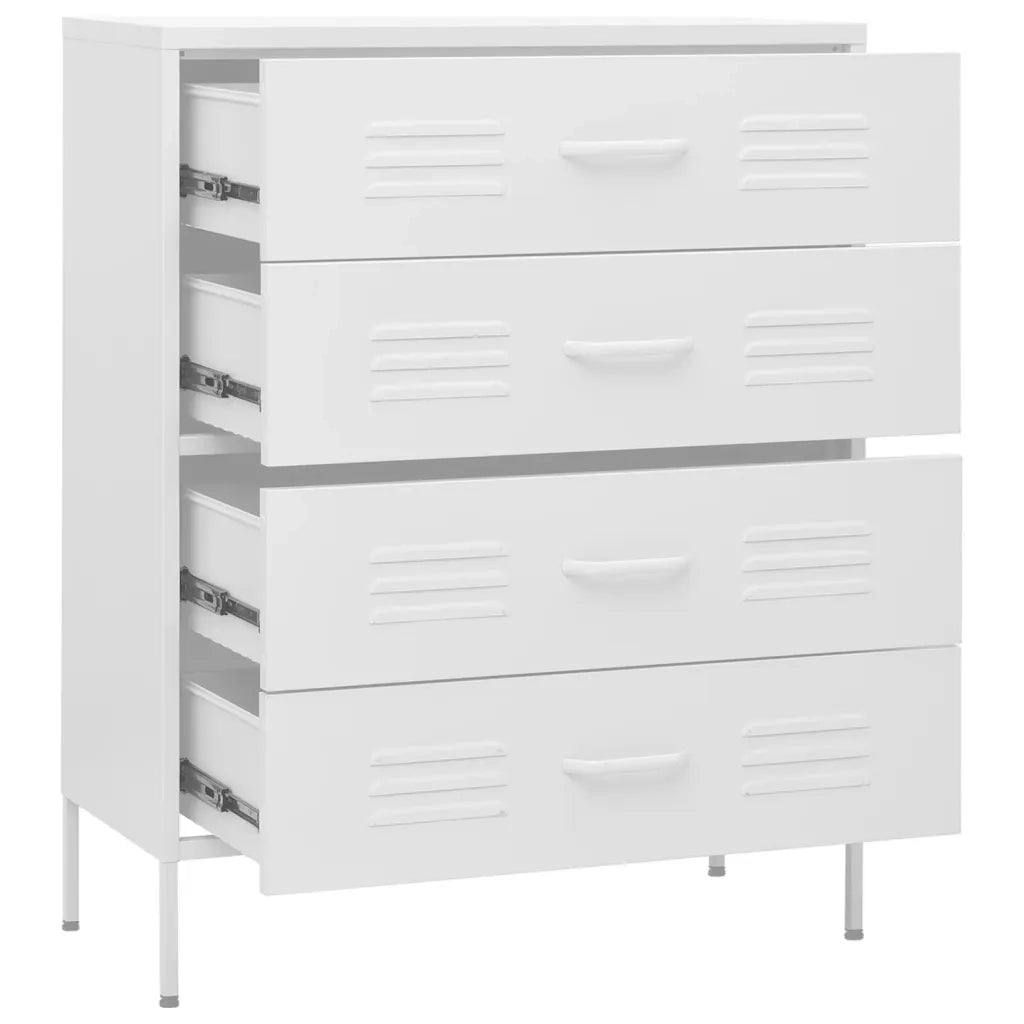 Cassettiera Bianca 80x35x101,5 cm in Acciaio CFW9647139