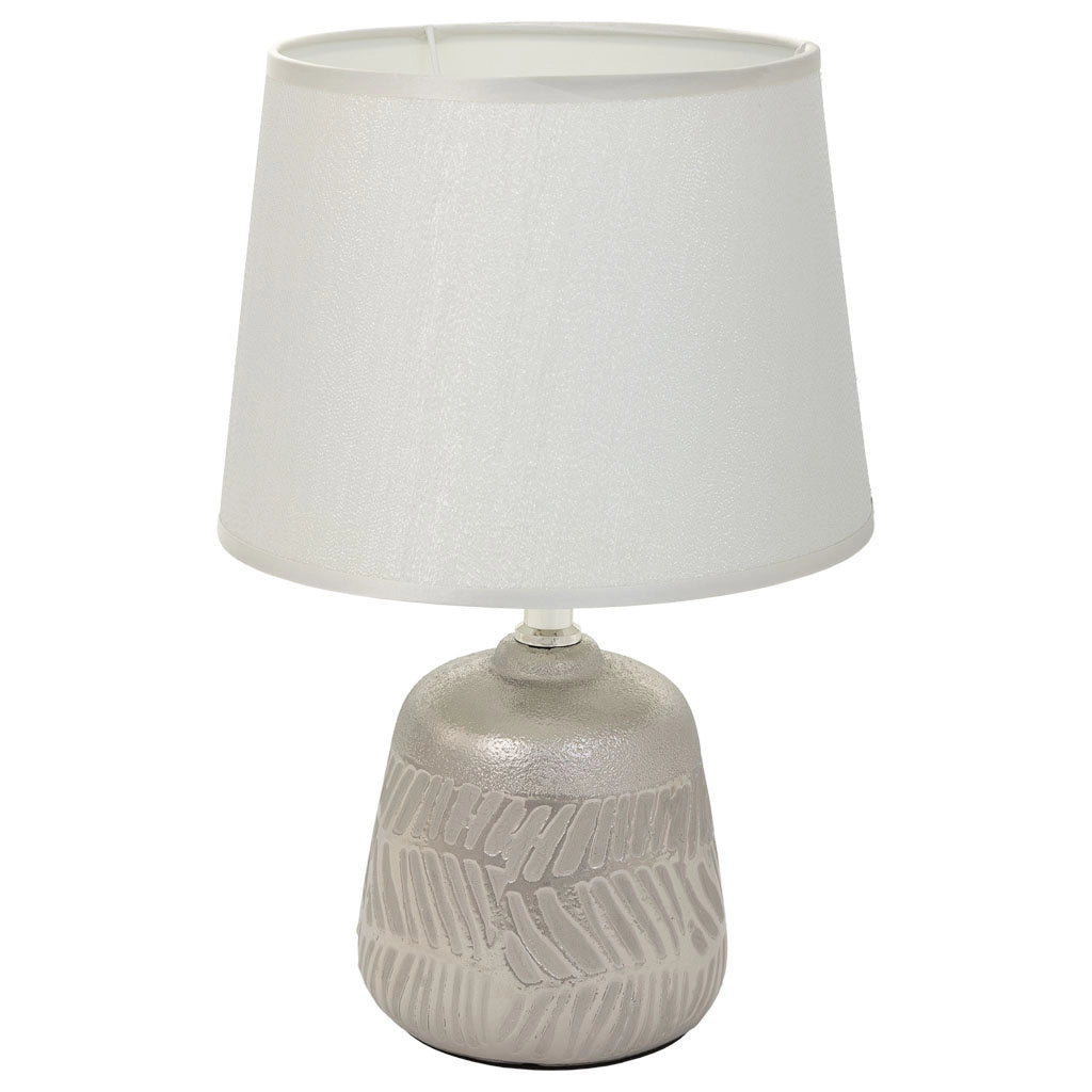 Lampada da tavolo in ceramica argento 13x13x21,5h