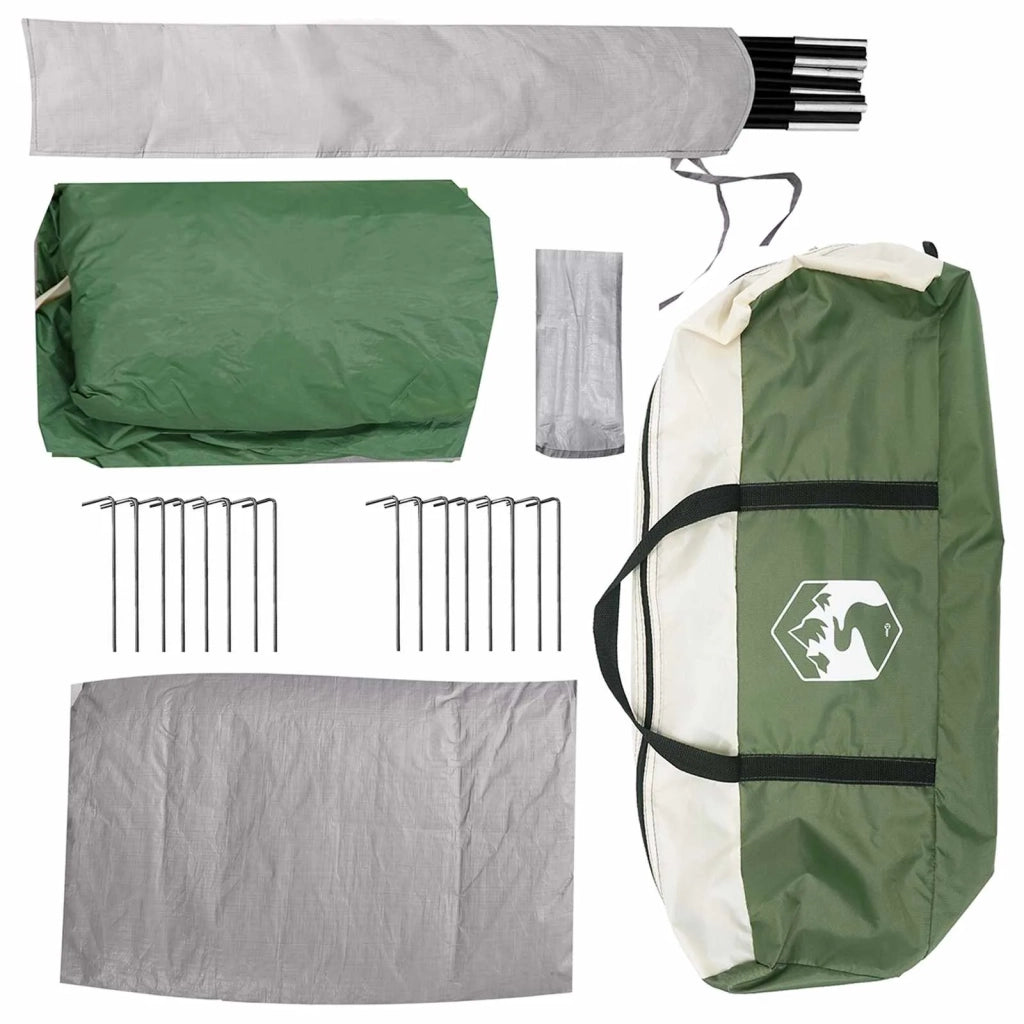 Tenda Capanna con tetto Verde 6 persone Poliestere e Acciaio 42028583