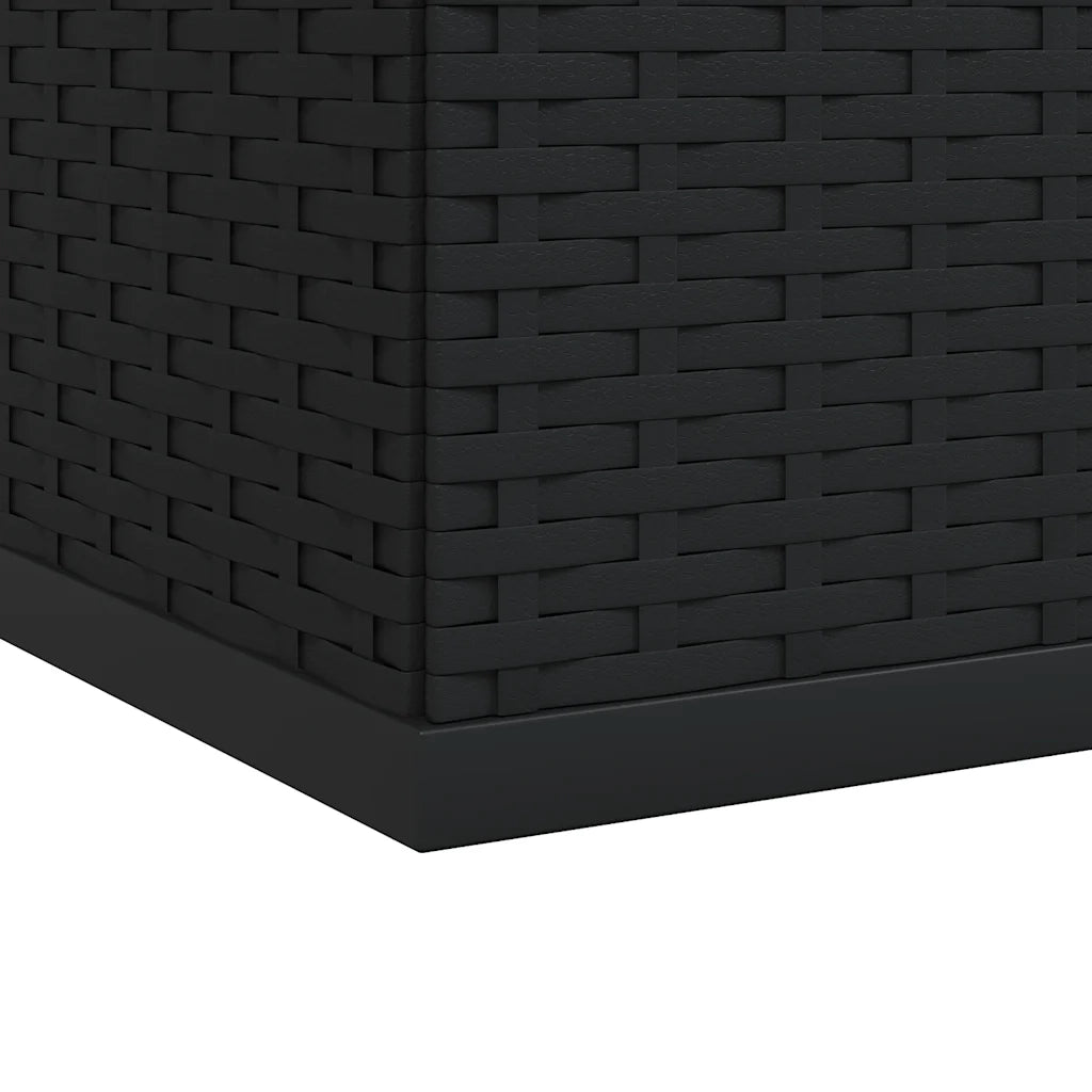 Contenitore da Giardino in Rattan PE 100x97,5x104 cm Nero CFW9706958