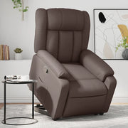 Poltrona Alzapersona Reclinabile Marrone in Similpelle 3205266