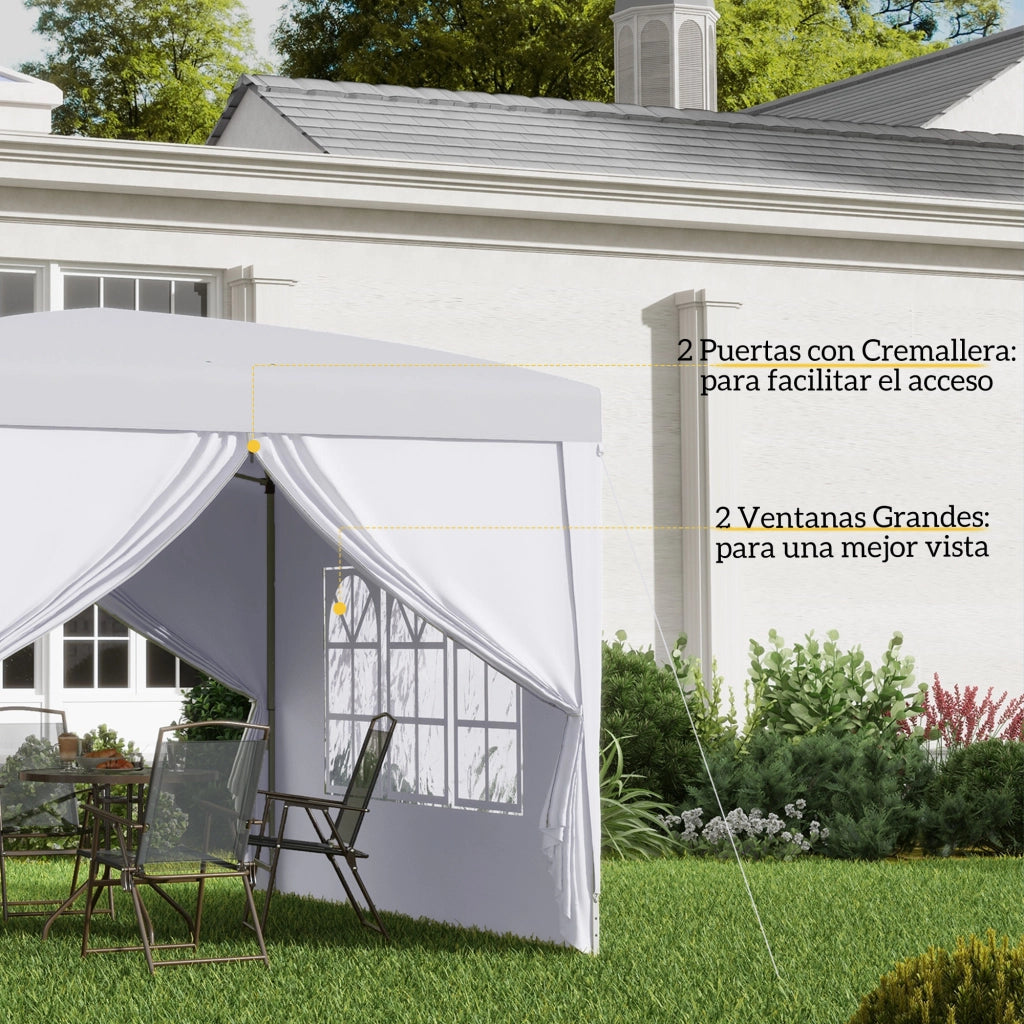 Tenda da Giardino Pieghevole ¨C zephmum ¨C Bianco 3x3 m con Borsa