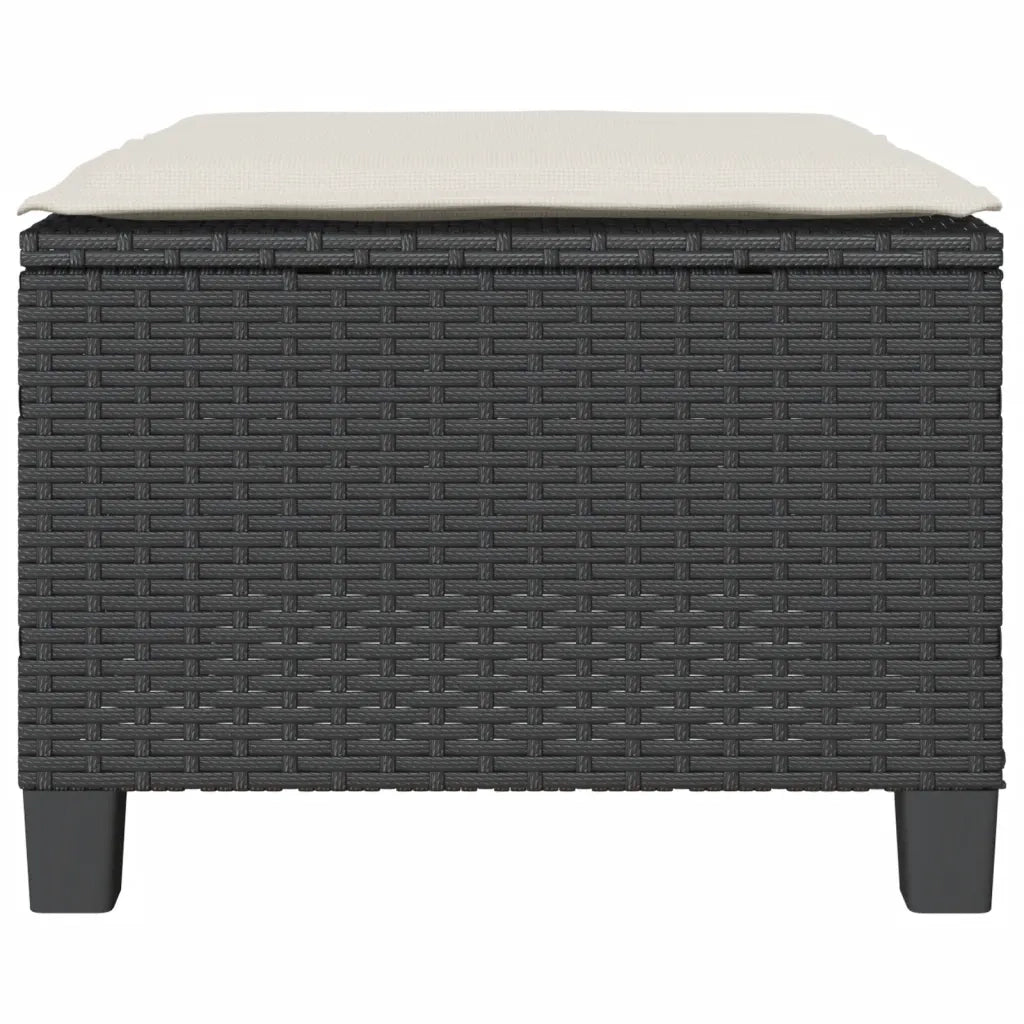 Set da BistrÃ² 3 pz con Cuscini Nero in Polyrattan