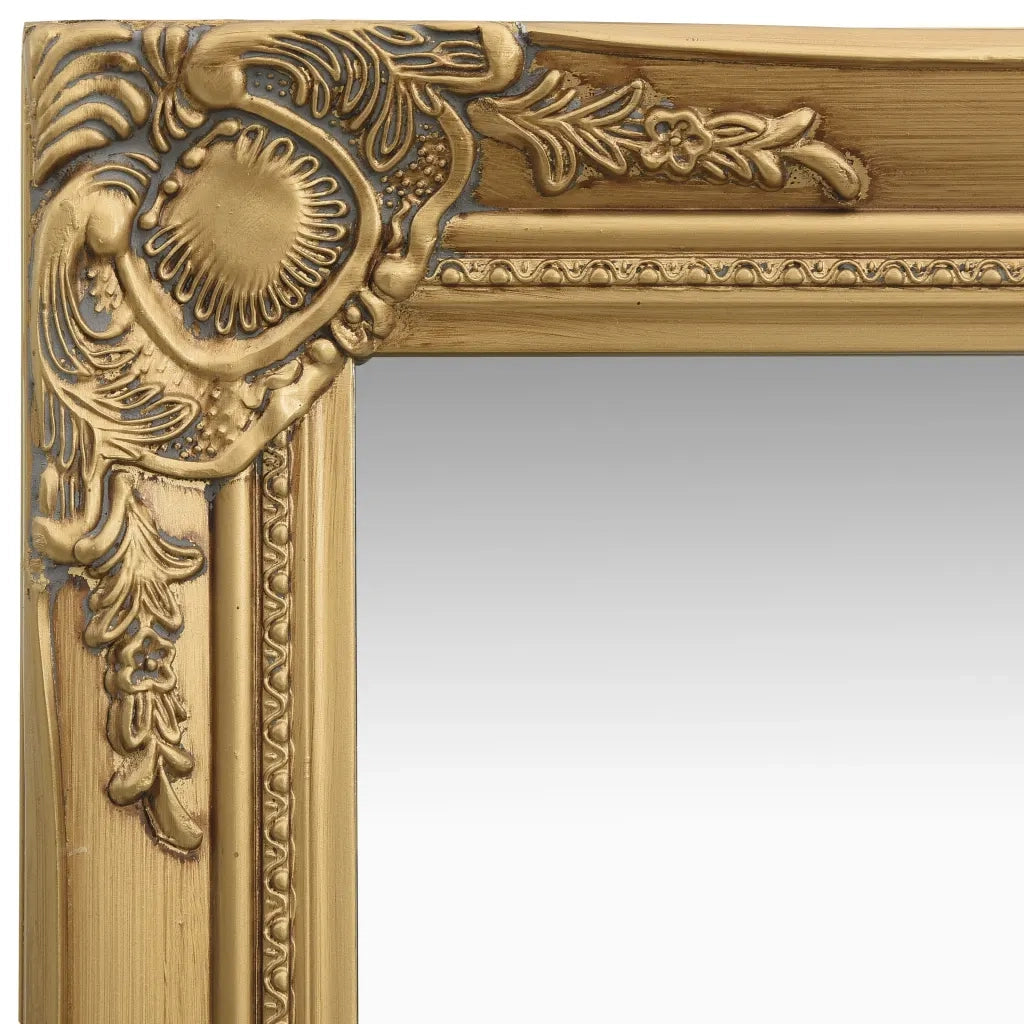 Specchio da Parete Stile Barocco 40x40 cm Oro 320305