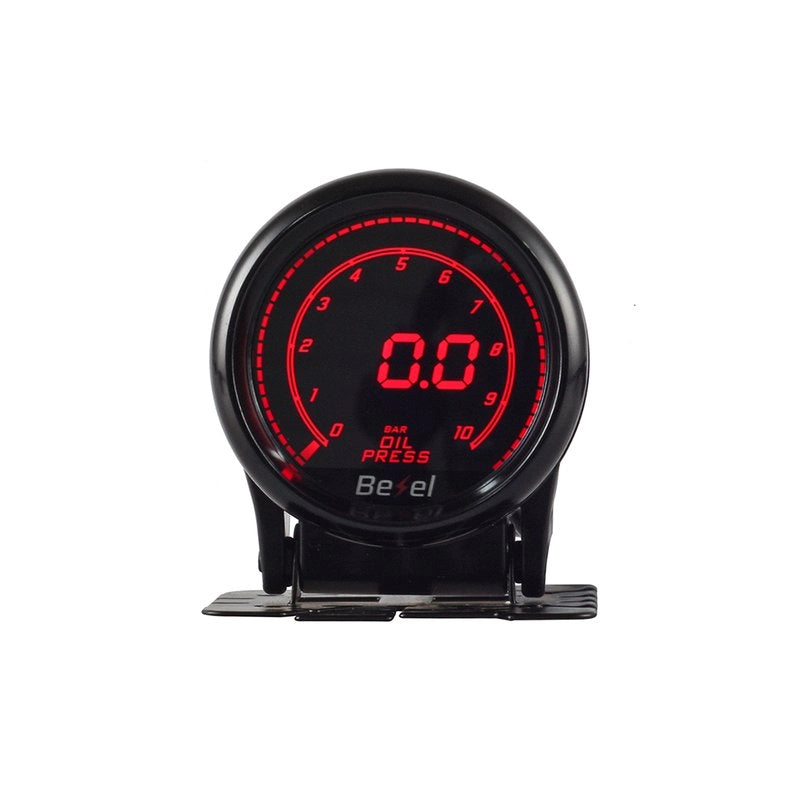 Manometro Digitale LCD Pressione Olio BAR Oil Press Gauge 52mm 12V Auto Doppio Ingresso Alimentazione 10 Colori Remote Controllo Bottone