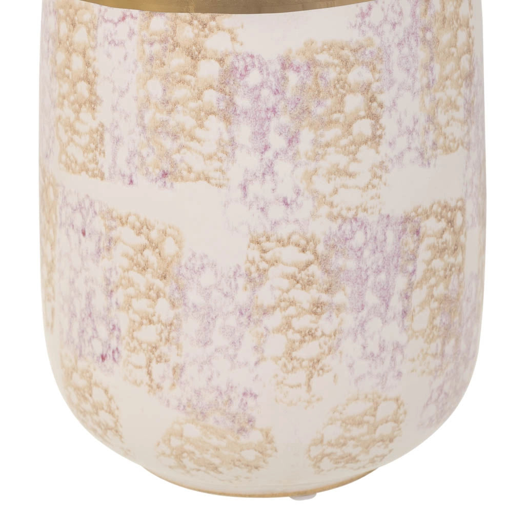 Vaso in ceramica dorata 15,5x15,5x28h