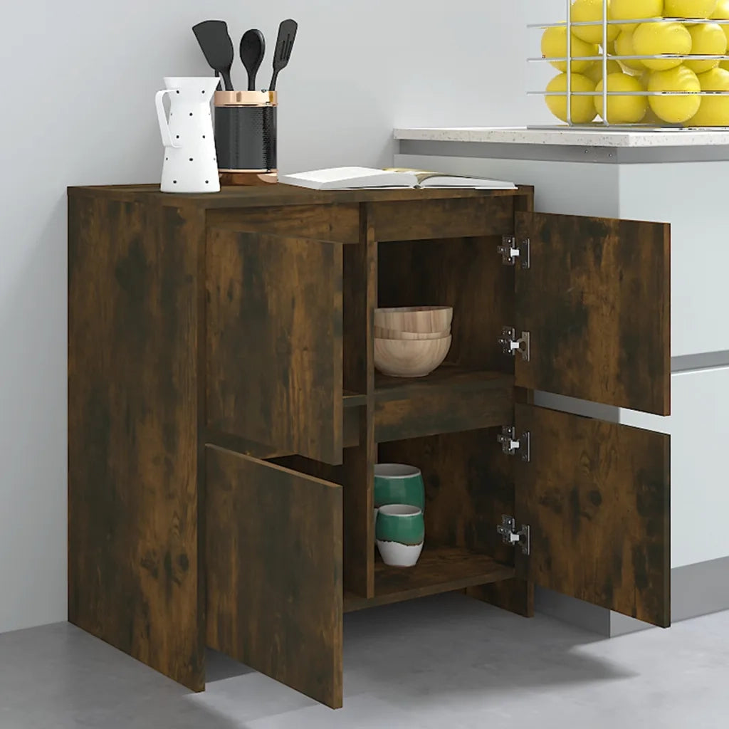 Credenza-Buffet-Armadio da cucina Rovere Fumo 70x41x75 cm in Truciolato 200896