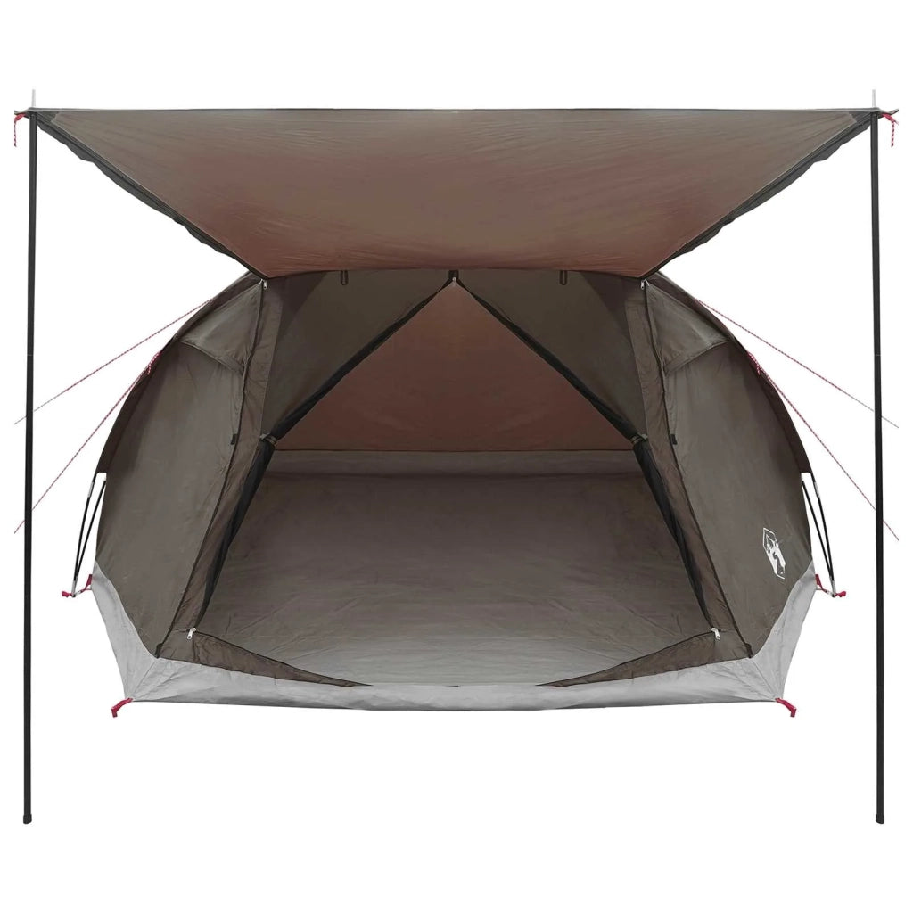 Tenda Capanna Marrone grigio 6 persone Poliestere e Acciaio 42029012