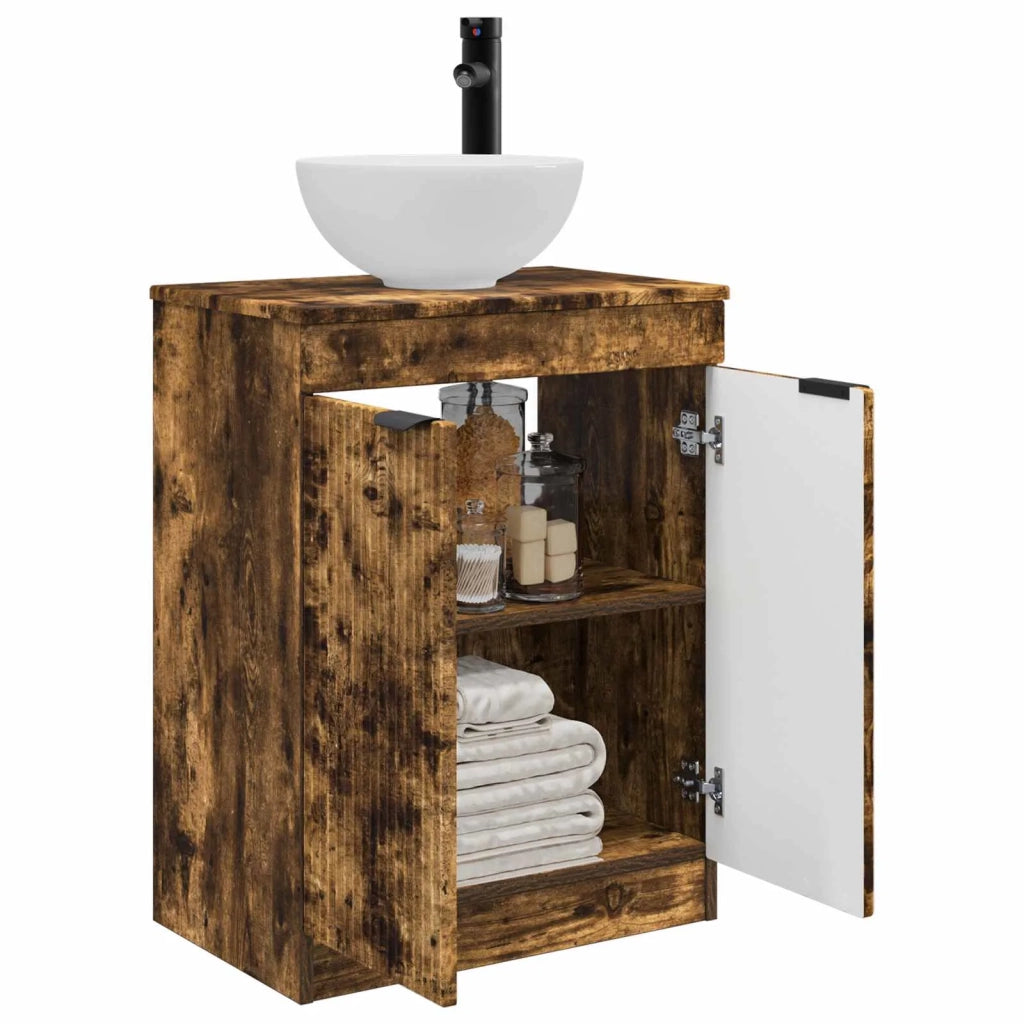 Mobile da bagno con lavabo Rovere Fumo 54 x 35 x 83 cm