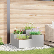 Fioriera da Giardino 80x80x48 cm Acciaio Inossidabile