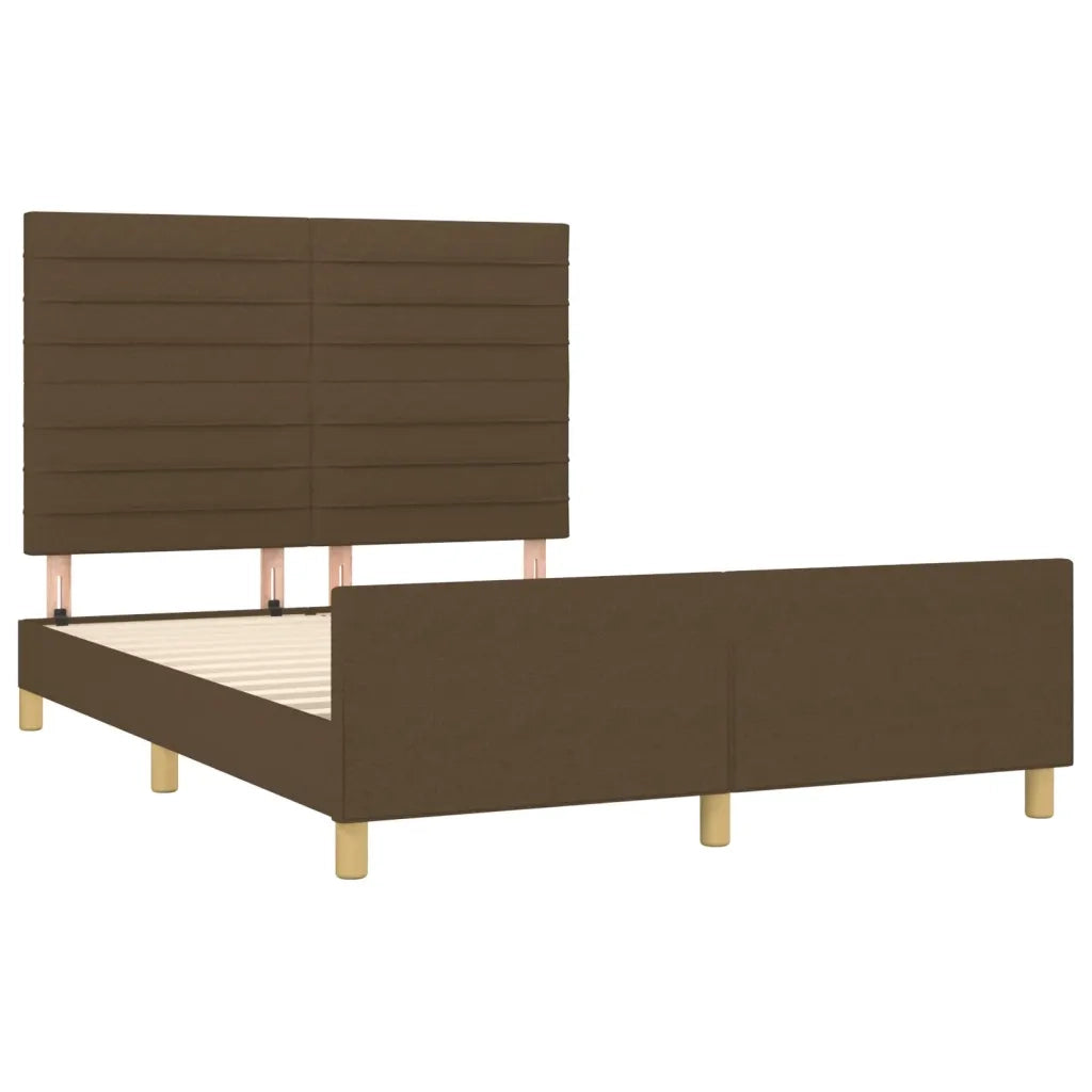 Giroletto senza Materasso Marrone Scuro 140x200 cm Tessuto 3125141